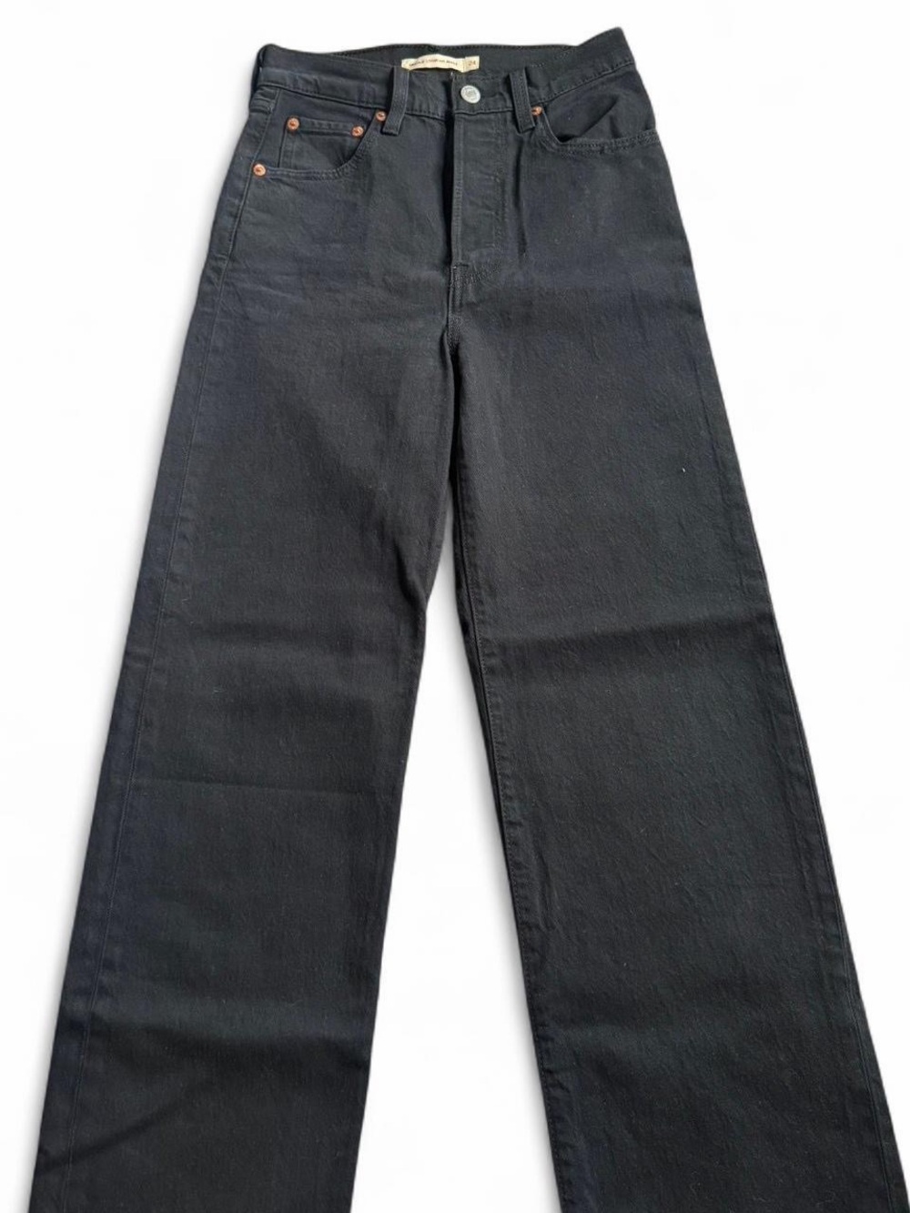 Levi's black ribcage straight ankle jeans